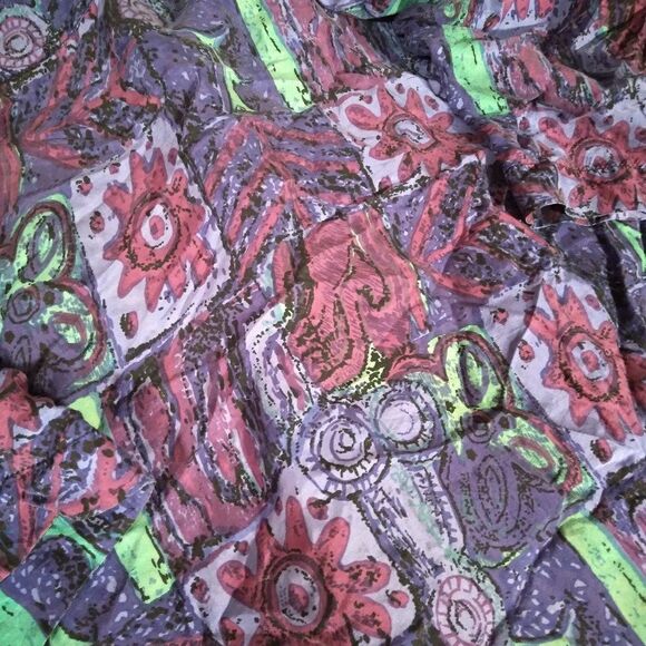 Vintage In Private Abstract Pattern Silk Hawaiian Shirt - Picture 6 of 8